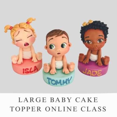 Baby cake topper course - learning fondant figures for cakes