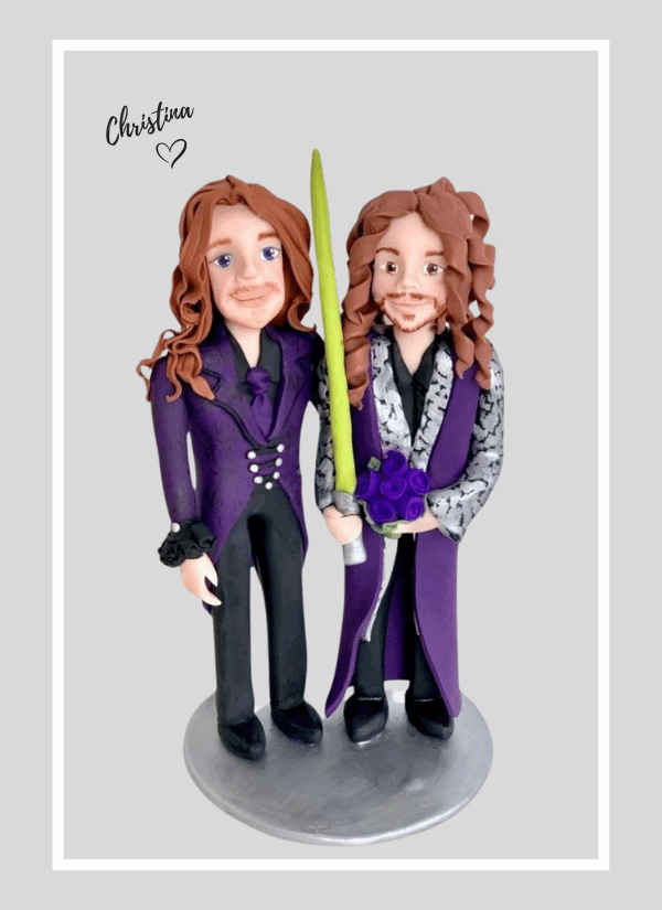 Same se, gay wedding cake topper, gothic themed