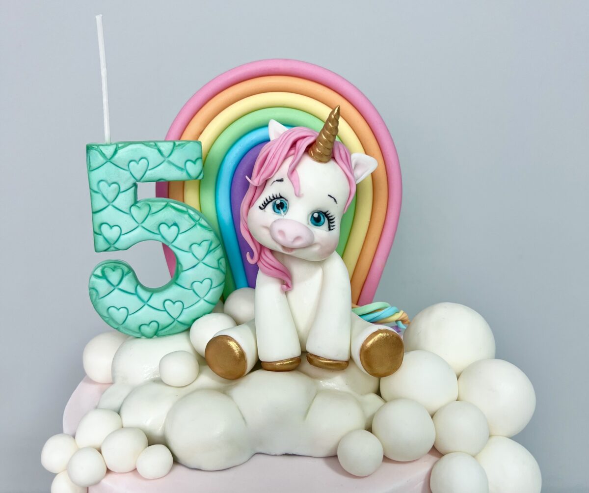 How To Make A Fondant Unicorn Rainbow Cake Topper Tasteful Cakes By