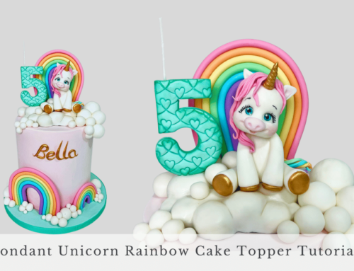 How to Make a Fondant Unicorn Rainbow Cake Topper
