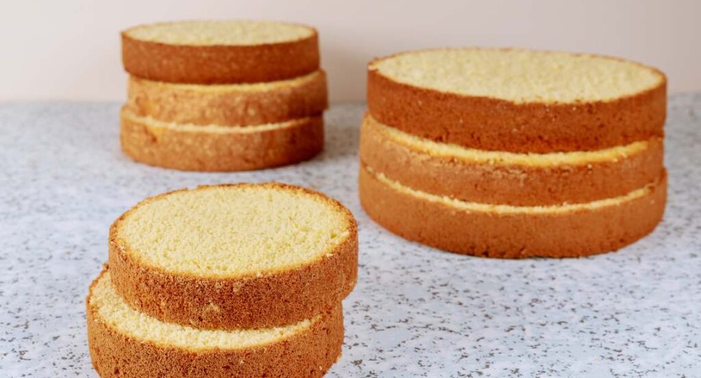 sponge cake layers